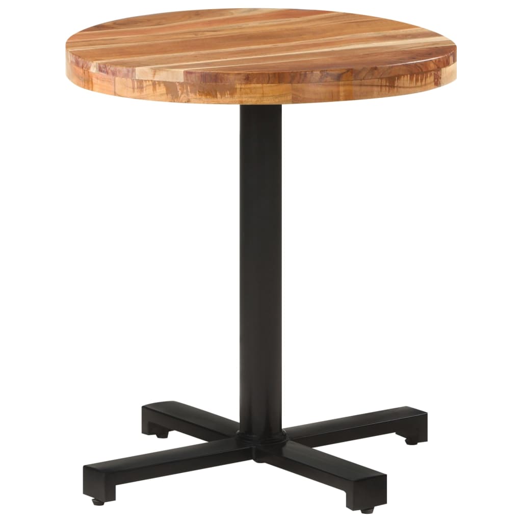 Tavolo da Bistrot Rotondo Ã˜70x75 cm Legno Massello di Acacia