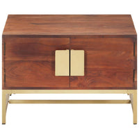 Tavolino da CaffÃ¨ Marrone Miele 67x67x45 cm in Massello Acacia cod mxl 18346