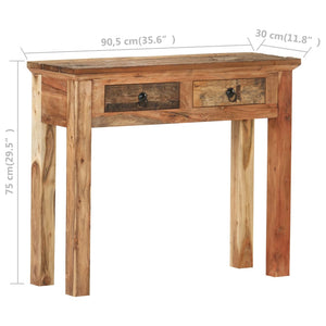 Tavolo Consolle 90,5x30x75cm in Legno di Acacia e di Recupero cod mxl 15401