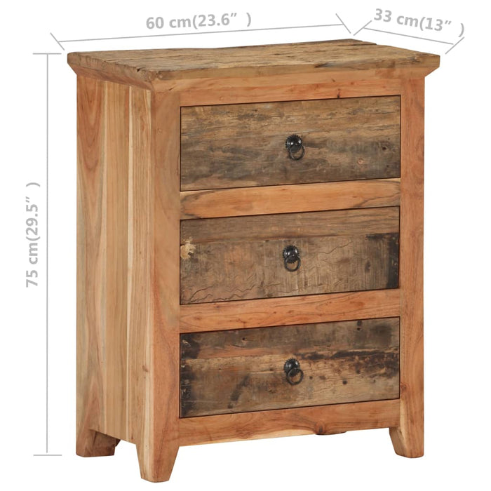 Credenza 60x33x75 cm in Legno Massello di Acacia e di Recupero 320382