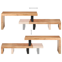 Set Tavolini da CaffÃ¨ 2 pz in Legno Massello di Acacia cod mxl 54975