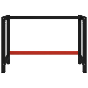Telaio per Banco da Lavoro in Metallo 120x57x79 cm Nero e Rossocod mxl 121039