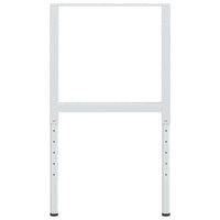 Telai per Banco da Lavoro 2 pz in Metallo 55x(69-95,5) cm Grigi 147932