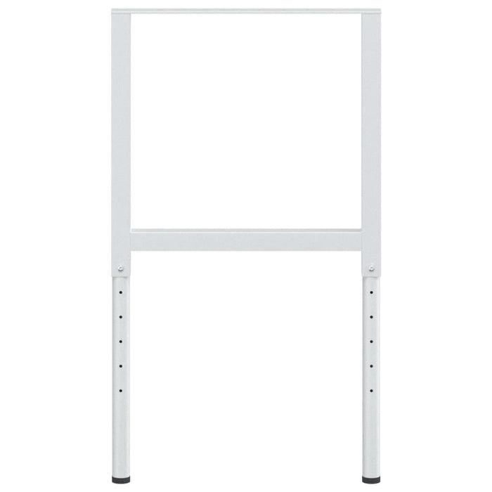 Telai per Banco da Lavoro 2 pz in Metallo 55x(69-95,5) cm Grigi 147932