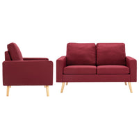 3056621 2 Piece Sofa Set Fabric Wine Red (288700+288710) cod mxl 14642