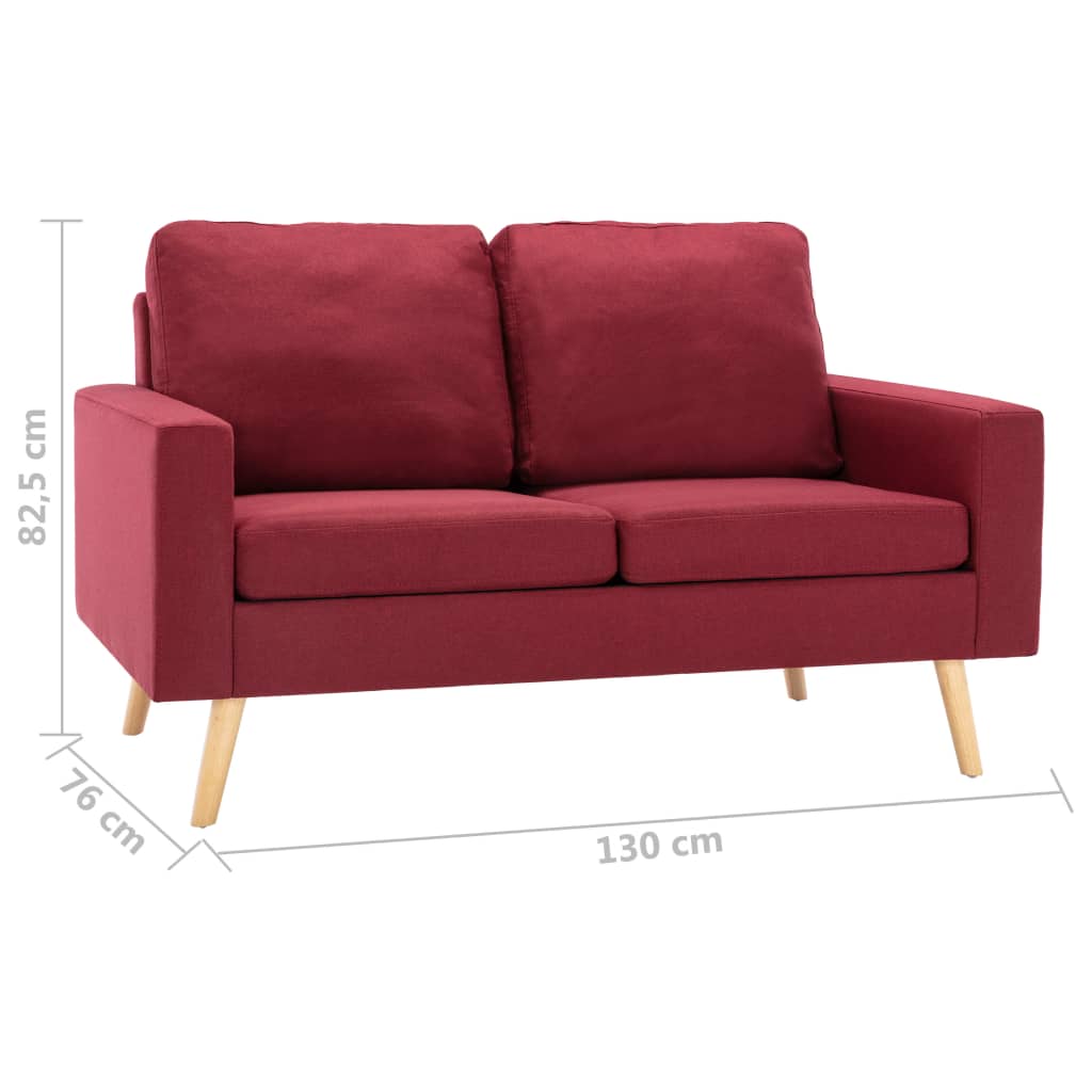 3056621 2 Piece Sofa Set Fabric Wine Red (288700+288710) cod mxl 14642