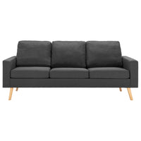 Set di Divani 3 pz in Tessuto Grigio Scuro 3056645