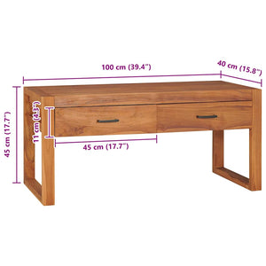 Mobile Porta TV 100x40x45 cm in Teak Riciclato cod mxl 24833