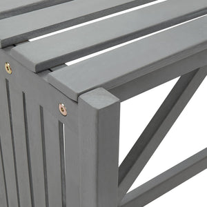 Panca da giardino mobili da giardino per esterni terrazza ad angolo da giardino e fioriera 117 cm legno di acacia grigio 02_0011129