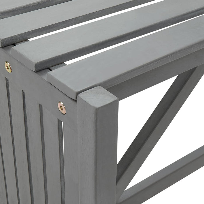 Panca da giardino mobili da giardino per esterni terrazza ad angolo da giardino e fioriera 117 cm legno di acacia grigio 02_0011129