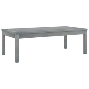 Tavolino da CaffÃ¨ 100x50x33 cm Grigio Legno Massello di Acacia cod mxl 34503