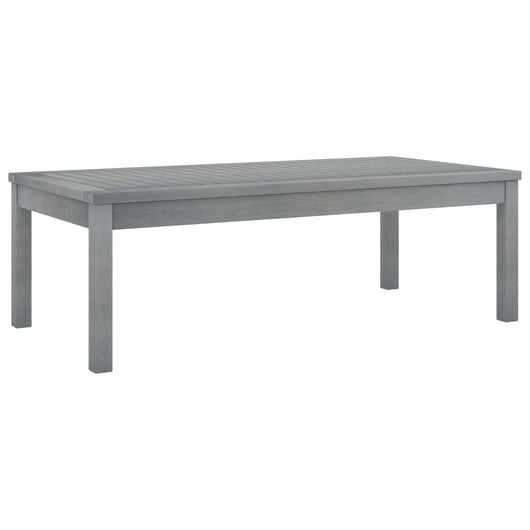 Tavolino da CaffÃ¨ 100x50x33 cm Grigio Legno Massello di Acacia cod mxl 34503