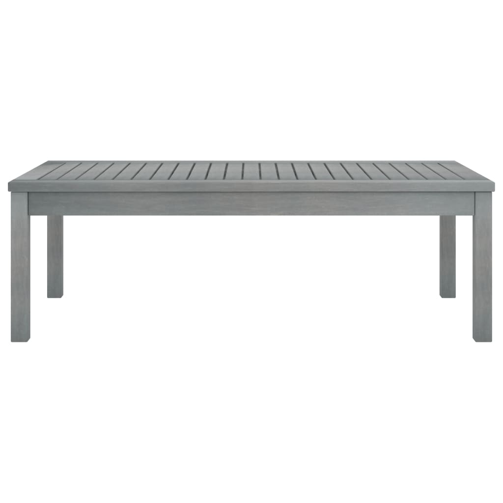 Tavolino da CaffÃ¨ 100x50x33 cm Grigio Legno Massello di Acacia cod mxl 34503