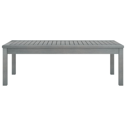 Tavolino da CaffÃ¨ 100x50x33 cm Grigio Legno Massello di Acacia cod mxl 34503
