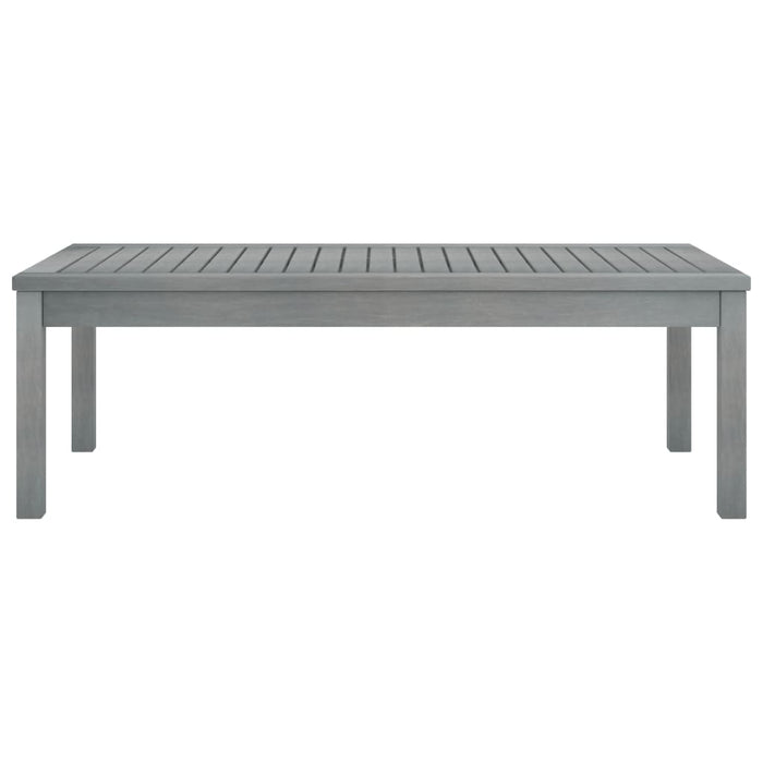 Tavolino da CaffÃ¨ 100x50x33 cm Grigio Legno Massello di Acacia cod mxl 34503