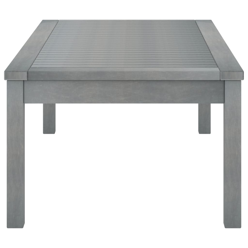 Tavolino da Caffè 100x50x33 cm Grigio Legno Massello di Acacia 311828