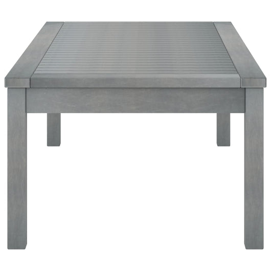 Tavolino da Caffè 100x50x33 cm Grigio Legno Massello di Acacia 311828