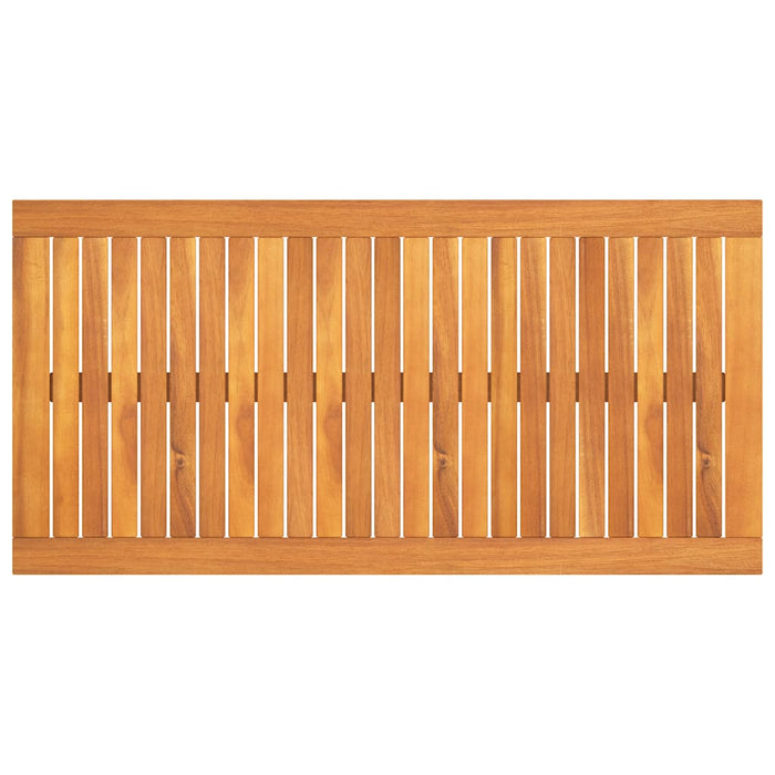Tavolino da Salotto-Tavolino da soggiorno-Tavolo 100x50x33 cm in Legno Massello di Acacia