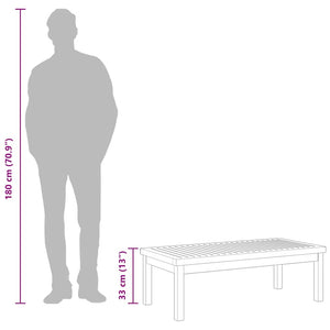 Tavolino da Salotto-Tavolino da soggiorno-Tavolo 100x50x33 cm in Legno Massello di Acacia
