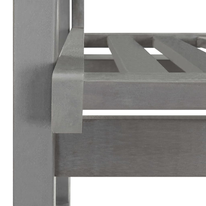 Sedia a Dondolo Grigia in Legno Massello di Acacia 311845