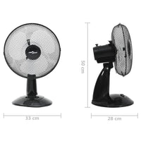 Ventilatore da Tavolo a 3 VelocitÃ  30 cm 40 W Nero