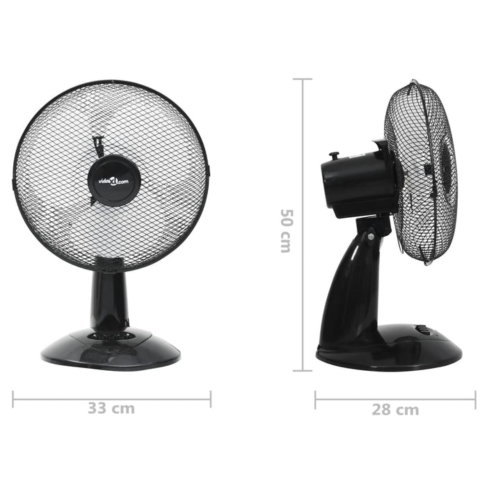 Ventilatore da Tavolo a 3 VelocitÃ  30 cm 40 W Nero