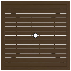 Tavolo da Giardino Marrone 81,5x81,5x72 cm in Acciaio