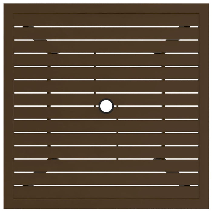 Tavolo da Giardino Marrone 81,5x81,5x72 cm in Acciaio