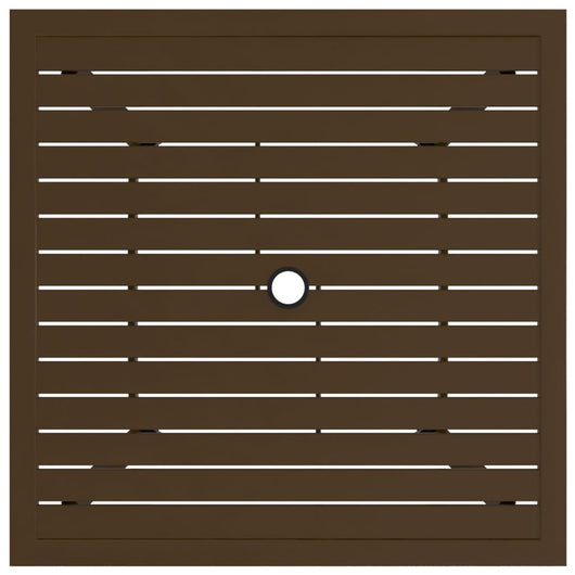 Tavolo da Giardino Marrone 81,5x81,5x72 cm in Acciaio 312279