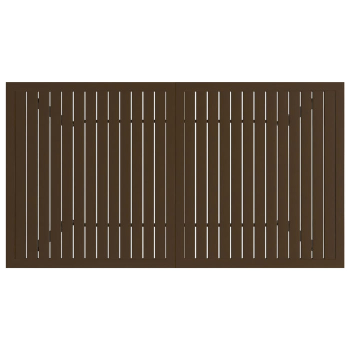 Tavolo da Giardino Marrone 140x80x72 cm in Acciaio