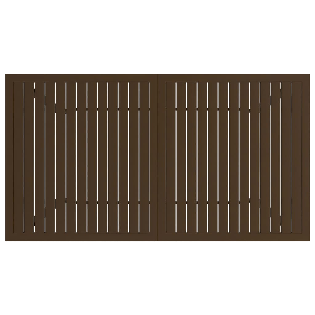 Tavolo da Giardino Marrone 140x80x72 cm in Acciaio 312280