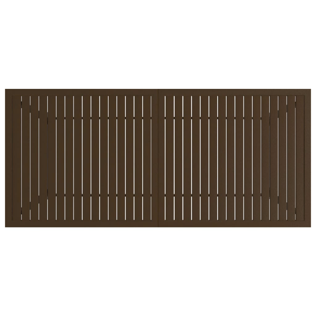 Tavolo da Giardino Marrone 190x80x72 cm in Acciaio