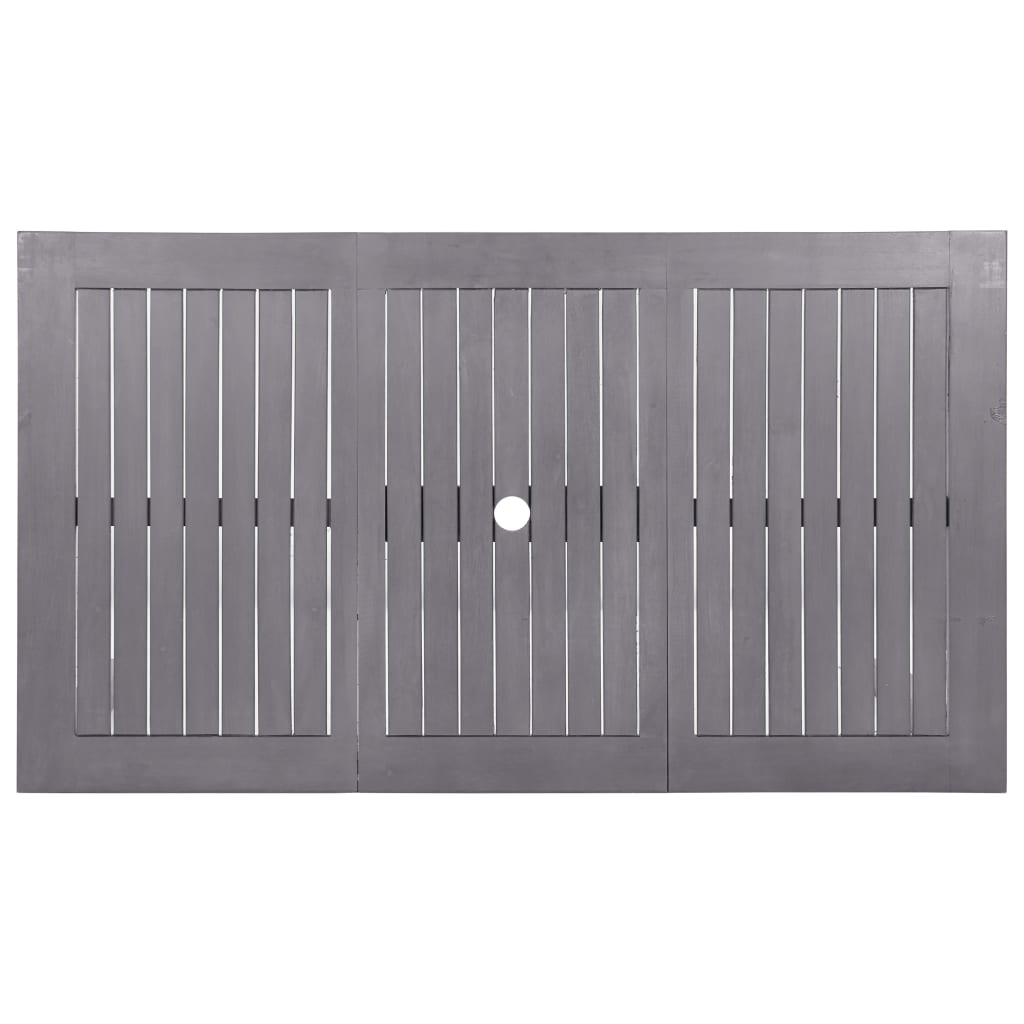 Tavolo da Giardino Grigio Slavato 140x80x74 cm in Legno Acacia 311849