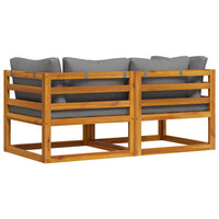 Divani Angolari Modulari 2 pz con Cuscini Grigio Scuro 311852