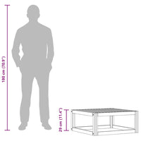 Tavolino da Caffè 68x68x29 cm in Legno Massello di Acacia 311866