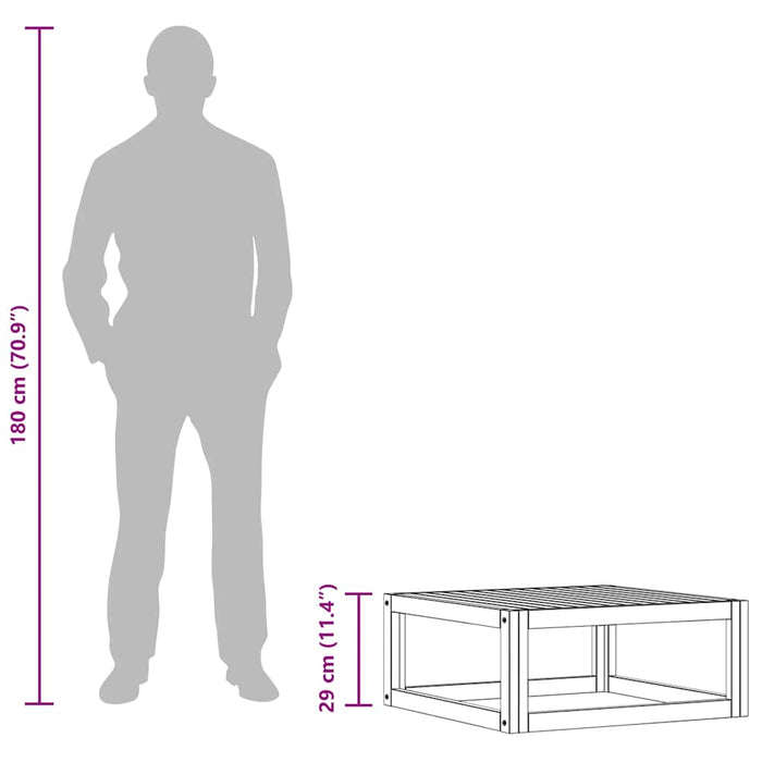 Tavolino da Caffè 68x68x29 cm in Legno Massello di Acacia 311866
