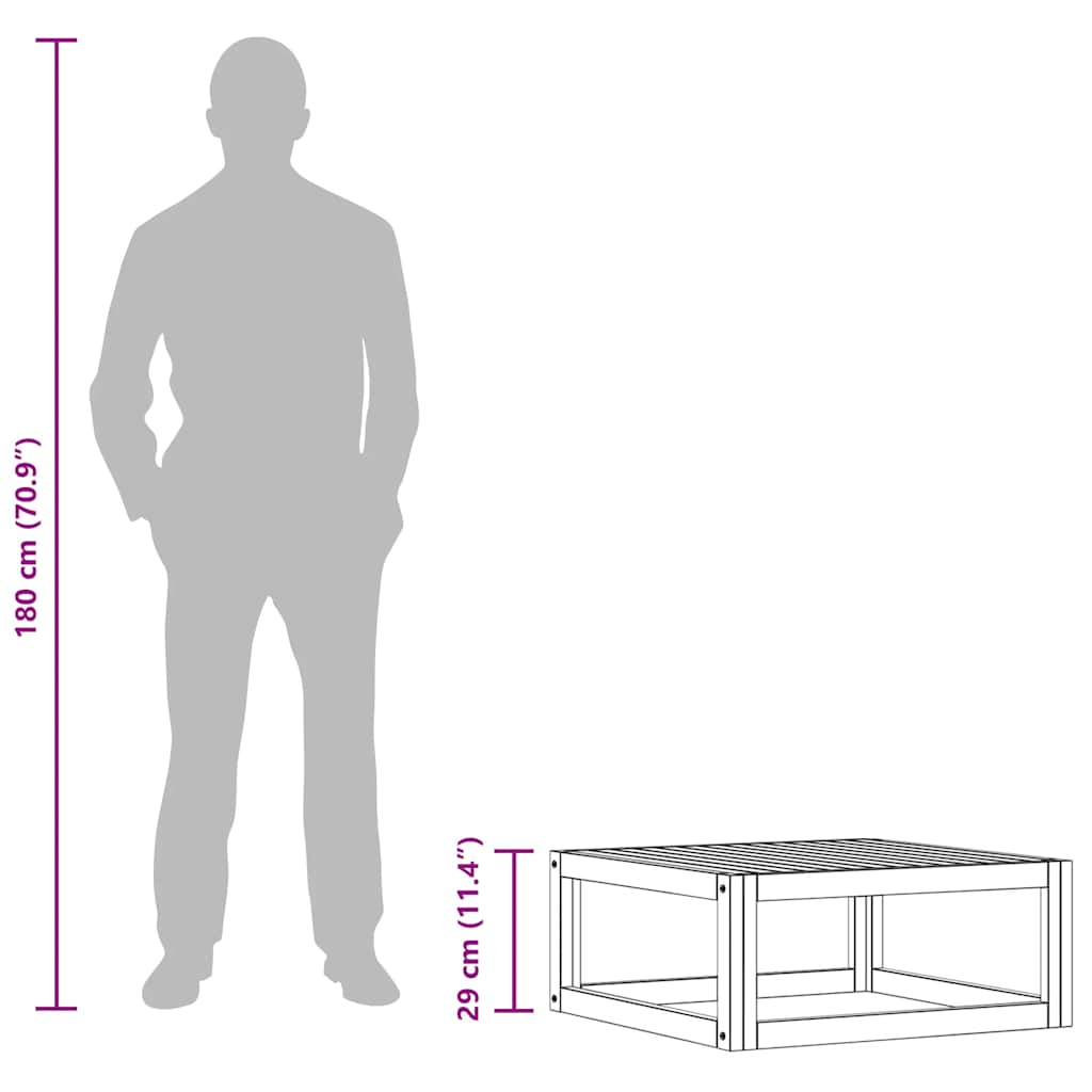 Tavolino da Caff¨¨-Tavolino da soggiorno-Tavolo da Caff¨¨ 68x68x29 cm in Legno Massello di Acacia