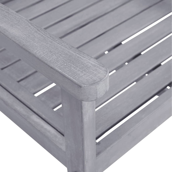 Sedie da Giardino 4 pz in Legno Massello di Acacia Grigio 311875