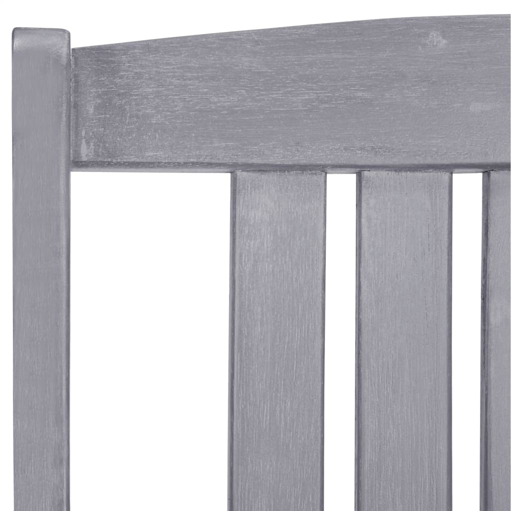 Sedie da Giardino 4 pz in Legno Massello di Acacia Grigio 311875