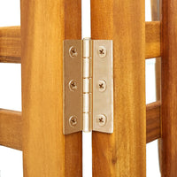 Divisorio a 4 Pannelli Grigio 161x2x170 cm in Massello Acacia 311880