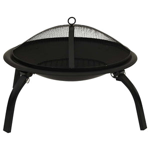 Braciere e Barbecue 2 in 1 con Attizzatoio 56x56x49 cm Acciaio 313352