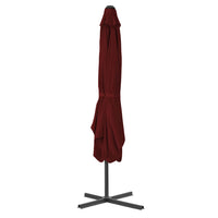 Ombrellone con Palo in Acciaio Rosso BordÃ² 250x250x230 cm
