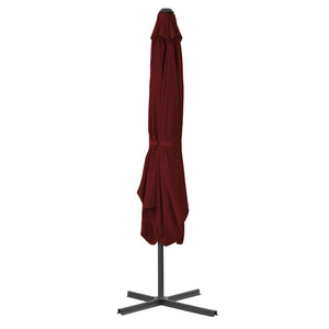 Ombrellone da esterno con palo in acciaio 250 x 250 x 230 cm bordeaux 02_0008204