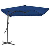 Ombrellone Giardino con Palo in Acciaio Blu 250x250x230 cm 312517