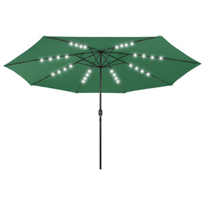 Ombrellone da Giardino con Luci LED 400 cm Verde 312531
