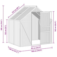 Serra Antracite in Alluminio 2,47 m² 312065