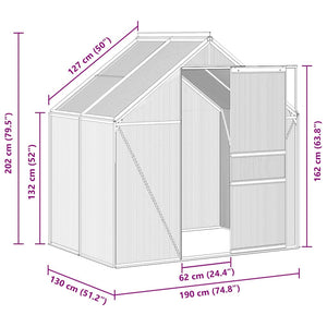 Serra Antracite in Alluminio 2,47 m² 312065