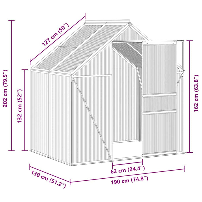 Serra Antracite in Alluminio 2,47 m² 312065
