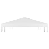 Copertura Superiore per Gazebo a 2 Strati 310 g/mÂ² 3x3 m Bianca cod mxl 69593