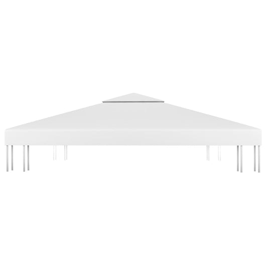 Copertura Superiore per Gazebo a 2 Strati 310 g/m² 3x3 m Bianca 312074